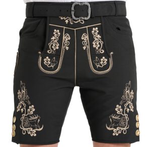 SYMPHONIE WESTERWALD Oktoberfest-Kostüm für Herren im Lederhosen-Look im Lederhosen-Look, Schwarz
